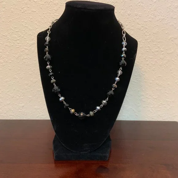 J. Jill Blue/White Swirl Bead 3-Strand Necklace - Picture 6 of 7